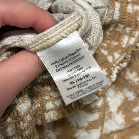 Joyspun tan flowy wide leg pants with white speckles - Picture 7 of 8